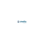 cineflix logo miptv button design